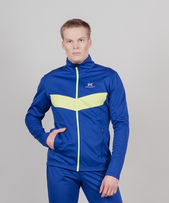 Разминочная куртка Nordski Base True Blue/Lime