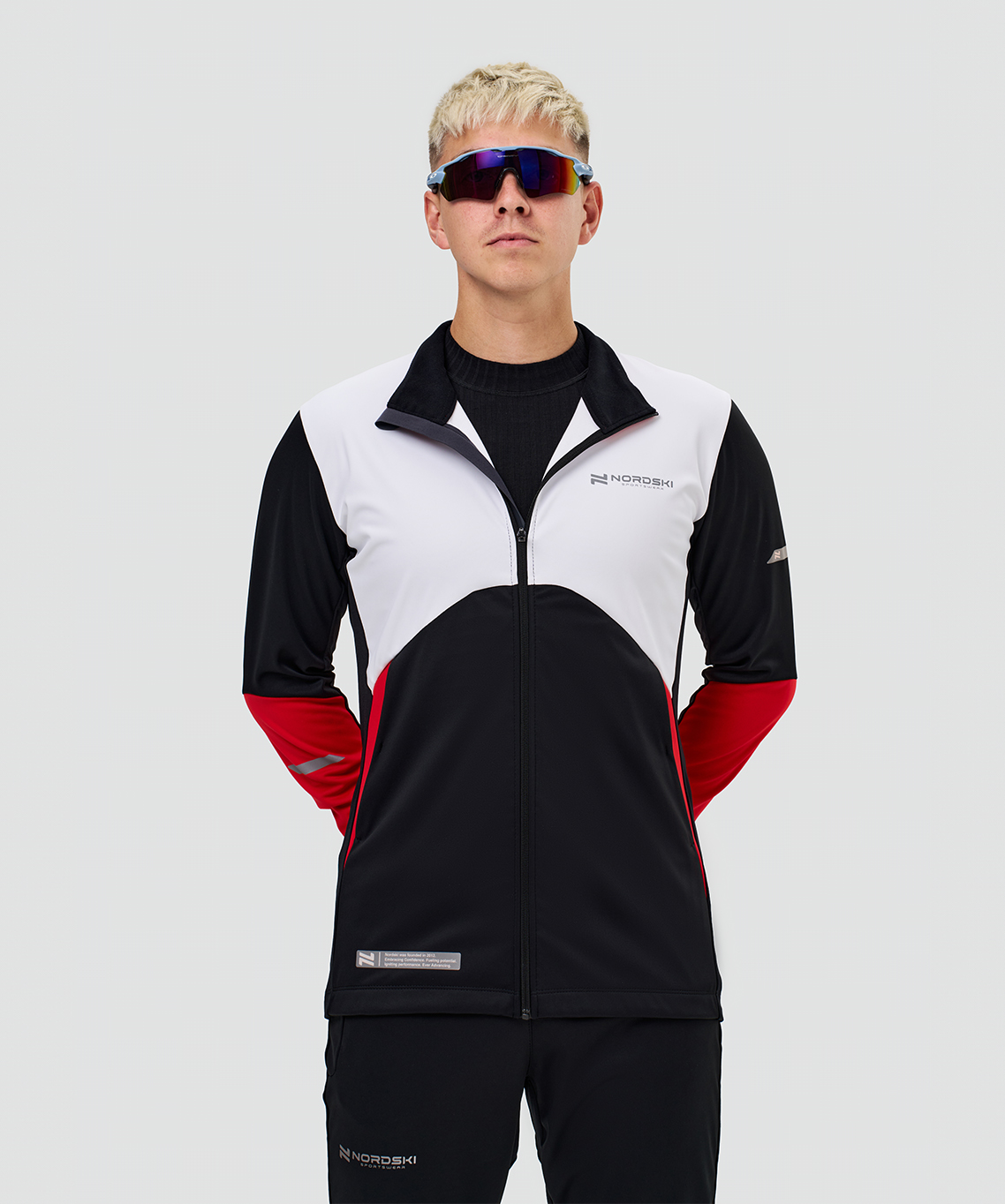 Тренировочная куртка Nordski Pro 2.0 White/Black/Red