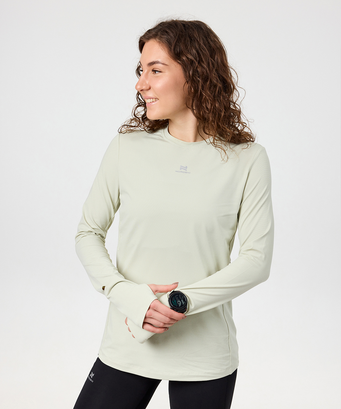 Лонгслив Nordski RunTech Smoky Green W