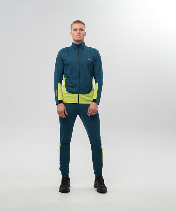 Тренировочная куртка Nordski Race Dark Jeans/Lime