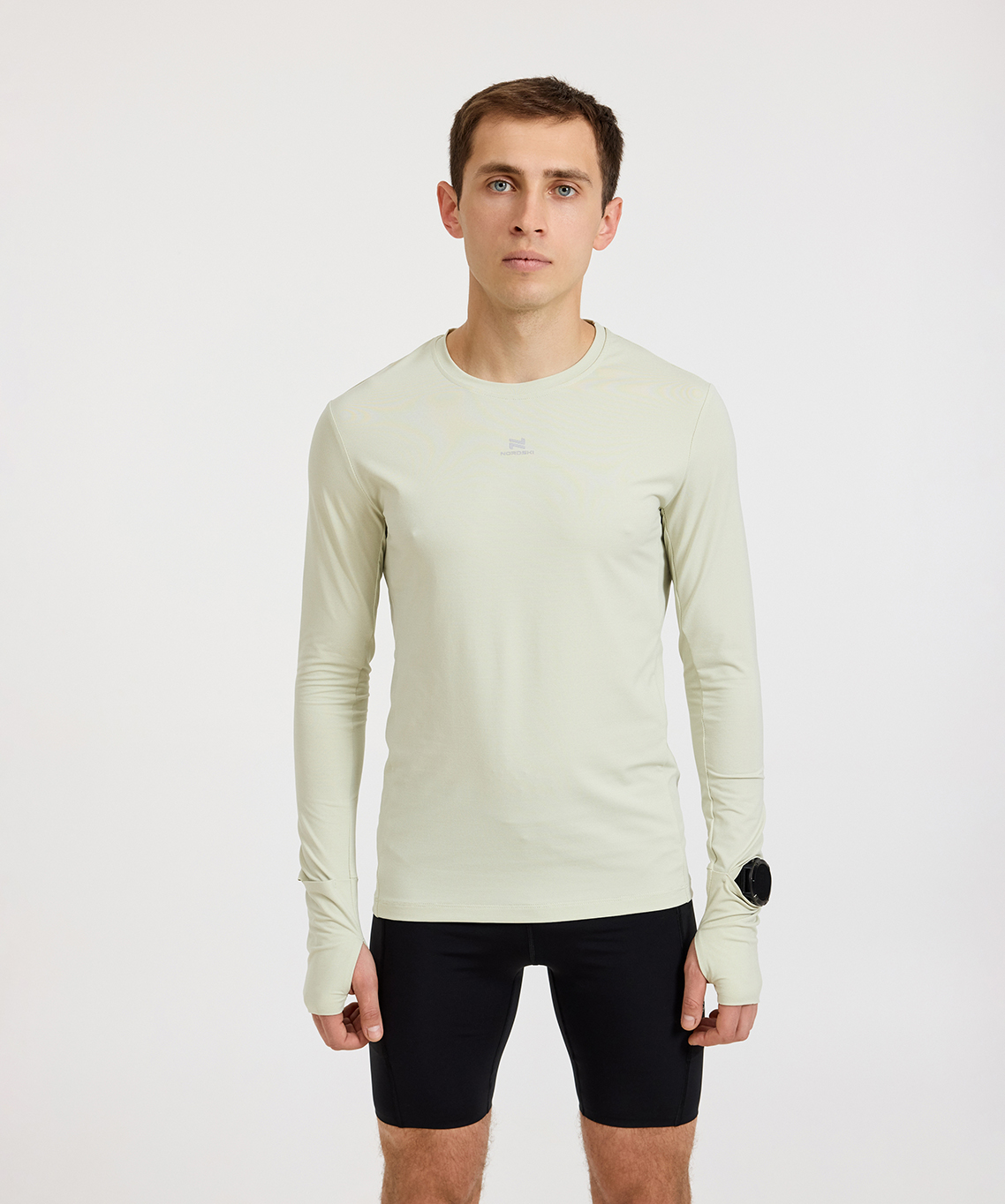 Лонгслив Nordski RunTech Smoky Green