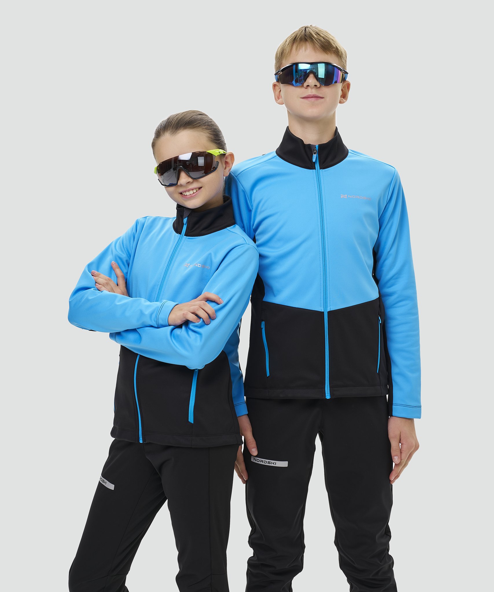 Тренировочная куртка Nordski Jr. Advance Light Blue/Black