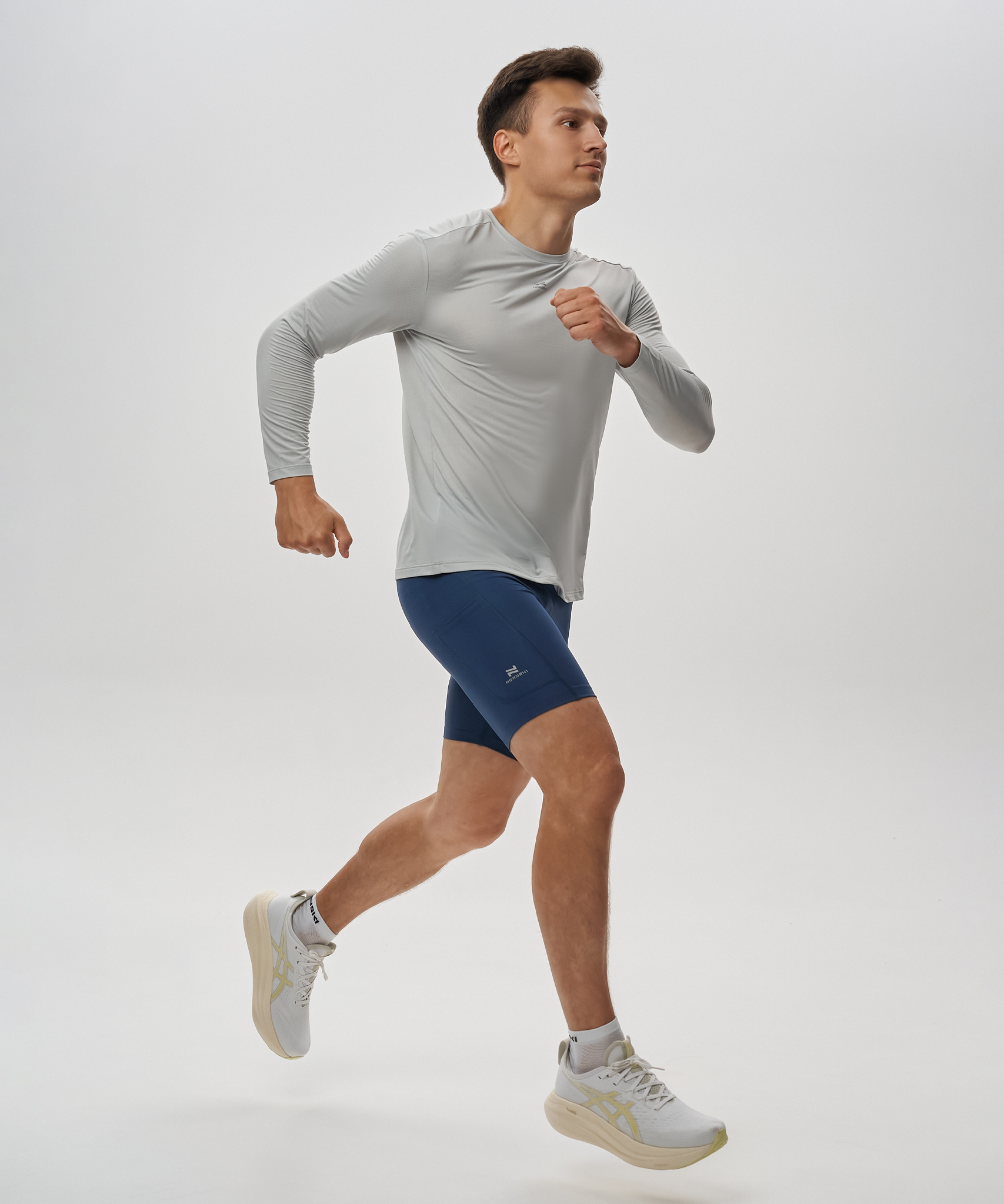 Футболка Nordski Run 2.0 Silver с длинным рукавом