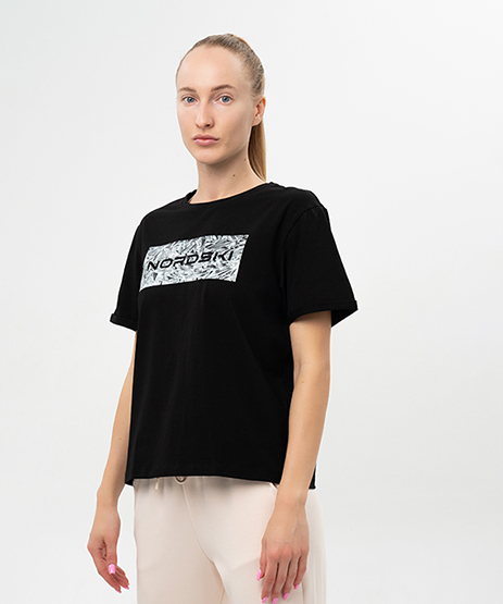 Футболка укороченная Nordski Simple Logo White W